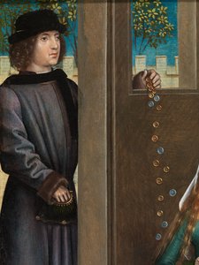 Detalj av St Nicholas välgörenhet, från St. Nicholas altartavla, c.1486-93 (olja på panel)