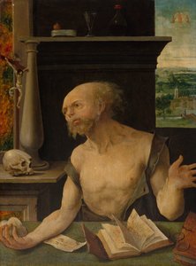 Sankt Hieronymus i botgöring av Master of the Lille Adoration