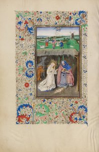 Födelsekyrkan och Bebådelsen till herdarna av Master of the Llangattock Hours