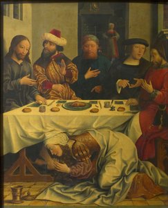 Kristus i fariséen Simons hus, ca 1510-1520. av Master of the Magdalen Legend
