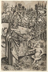 Augustinus och barnet vid havet av Master of the Nuremberg Passion