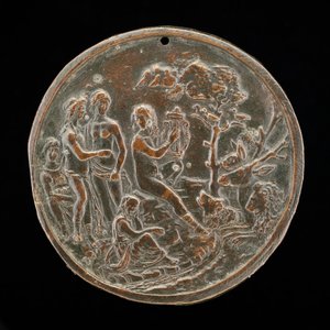 Orpheus spelar för djuren, fjärde kvartalet 1400-talet.
