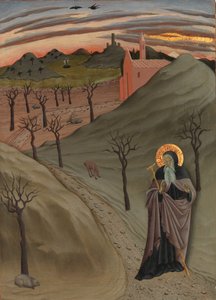 Sankt Antonius abbot i vildmarken, ca. 1435.
