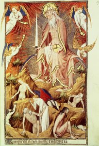 Ms Lat. 9471 f.194 Den sista domen, från Grandes Heures de Rohan, c.1418-25 (se även 121172)