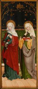 Saint Elizabeth av Ungern och Saint Margaret, ca 1485-1490. av Master of the Sacristy of Kaufbeuren