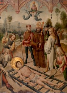 Saint Lawrences martyrskap av Master of the Saint Ursula Legend