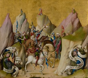 De tre kungarnas möte, med David och Jesaja (recto); Jungfru Marie himmelsfärd (verso) av Master of the St. Bartholomew Altarpiece