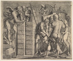 Cadmus Founding Thebe, ca. 1543-44. av Master of the Story of Cadmus