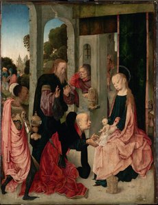 Tyska: Die Anbetung der Könige Konungarnas tillbedjan av Master of the Virgo Inter Virgines