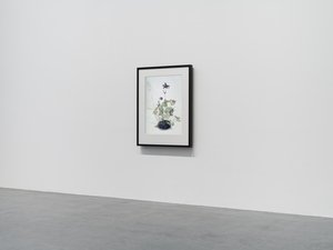 Columbine, 2018 (Träram, kant, LCD-skärm, fläkt och mediaspelare) av Mat Collishaw