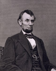 Abraham Lincoln, graverad från ett fotografi av William G. Jackman (gravering) av Mathew (after) Brady