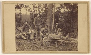 Pionäravdelning vid 69:e N.Y.V.-regementet av Mathew B. Brady