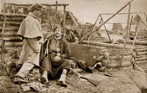 En sårad Zouave, 1861-65 av Mathew B. Brady