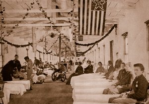 Army Hospital nära Washington, D.C., 1861-65 av Mathew B. Brady