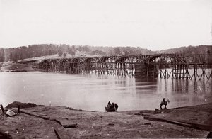 Bro över Tennessee River vid Chattanooga, ca. 1864. av Mathew Brady