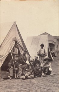 [Lägerplats med soldater från 22:a New York State Militia, Harper