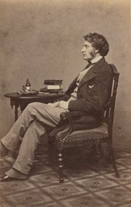 Carte-de-visite-porträtt av Charles Sumner, 1860-talet. av Mathew Brady