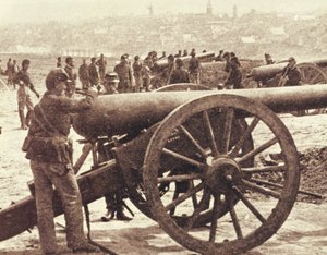 Federalt artilleri under det amerikanska inbördeskriget (1861-65) (s/v foto)
