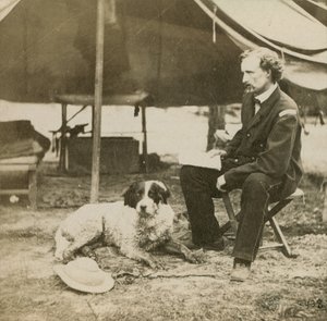 General Custer (1839-76) i sitt högkvarter, ca 1864 av Mathew B. Brady