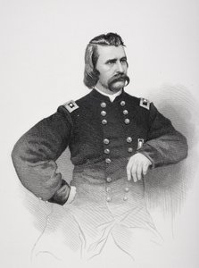 Porträtt av John Alexander Logan (1826-86) (litho) av Mathew B. Brady