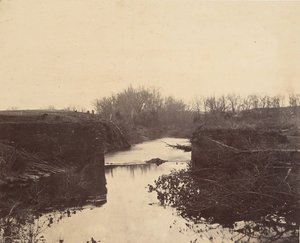 Ruinerna av Stone Bridge - Bull Run, 1862. av Mathew Brady
