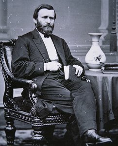 Ulysses Simpson Grant (1822-85) (s/v foto) av Mathew Brady