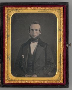 Utan titel porträtt av en sittande man, 1862. av Mathew Brady