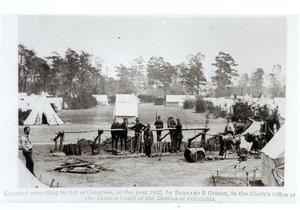 Yankee Headquarters, lägret Whinfield, 3 maj 1862 av Mathew B. Brady