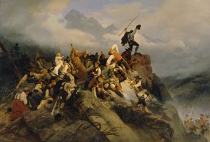 Fader Joachim Haspinger bland de kämpande bönderna av Mathias Artaria