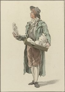 Gatuförsäljare med gipsfigurer av Mathias de Sallieth