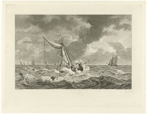 Stränder vid skepparen Klaas Ringels kaj nära Texel, 1778 av Mathias de Sallieth