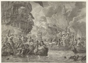 Den holländska razzian på Medway och fångsten av den kungliga Charles, 1667 av Mathias de Sallieth