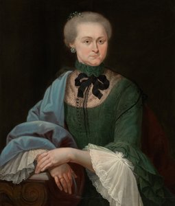 Porträtt av en kvinna (olja på duk) av Mathias de Visch