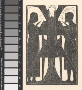 Man och kvinna bredvid en bevingad figur I en avlägsen värld (originaltitel)
