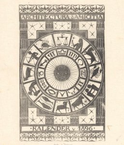 Omslagskalender 1896 av Mathieu Lauweriks