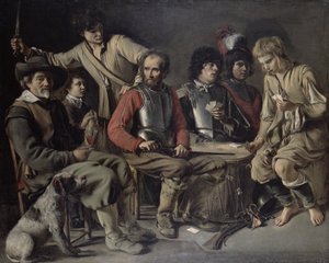 A Quarrel (olja på duk) av Mathieu Le Nain
