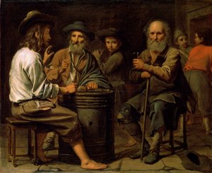 Bönder i en krog, 1640-talet.