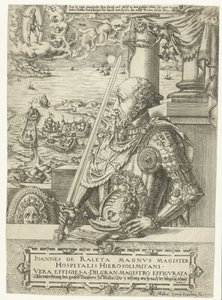 Porträtt av Jean Parisot de La Valette, stormästare av Maltas riddare av Mathis Zündt