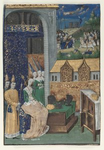 Single Miniature Excised from Boccaccios Des Cleres et nobles femmes: Queen Medusa..., ca. 1470.
