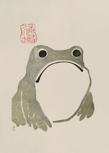 Grumpy Frog I Original av Matsumoto Hoji