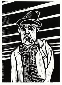 Southwark Man, 2013 (linoleumsnitt)