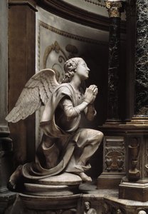 Ängel i tillbedjan Marmorskulptur av Matteo Civitali (1436-1501) av Matteo Civitali