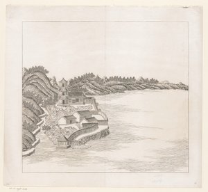 Vy över en del av det kejserliga sommarpalatset i Chengde (Jehol) i Kina av Matteo Ripa