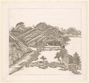 Vy över en del av det kejserliga sommarpalatset i Chengde (Jehol) i Kina av Matteo Ripa