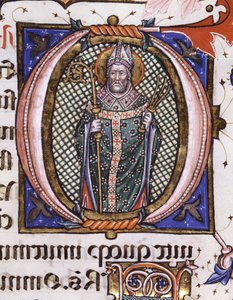 Saint Ambrose - (miniatyr, ca 1492-1523)