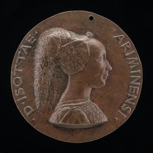 Isotta degli Atti, 14321433-1474, älskarinna 1446, sedan hustru efter 1453, till Sigismondo Malatesta [obv