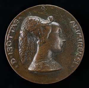 Isotta degli Atti, 14321433-1474, älskarinna 1446, sedan hustru efter 1453, till Sigismondo Malatesta [obv