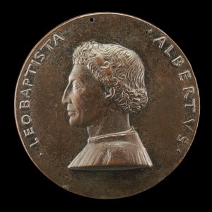 Leone Battista Alberti, 1404-1472, arkitekt och författare om konst och vetenskap [framsidan], 14461450.