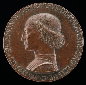 Sigismondo Pandolfo Malatesta, 1417-1468, herre av Rimini och Fano [framsidan], 1446.