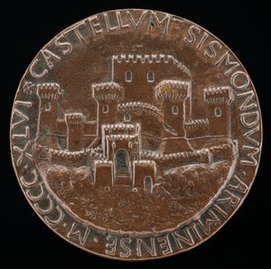 Riminis slott [omvänd], 1446. av Matteo di Andrea de Pasti